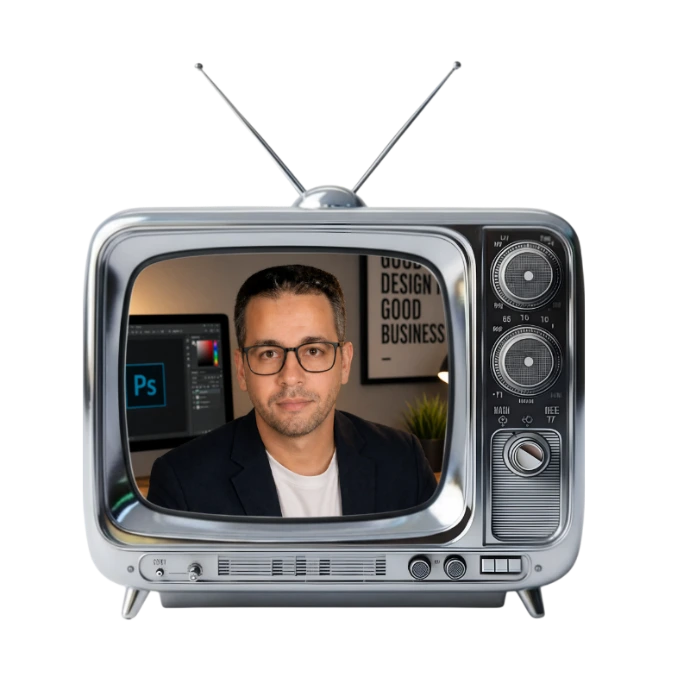  Vintage retro television screen on SAMA PHOTO gallery privacy page