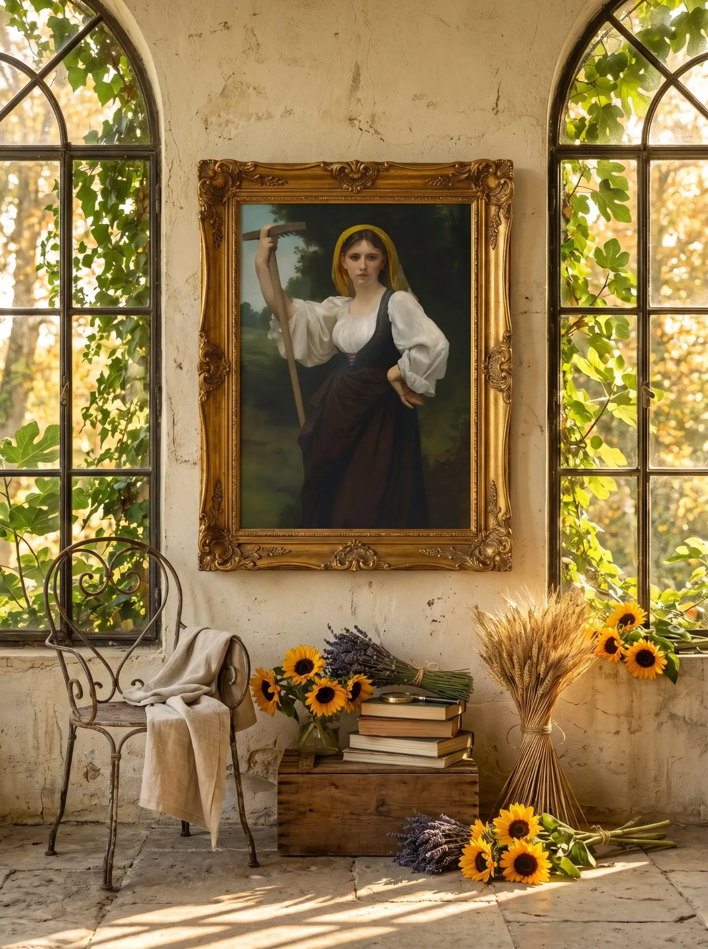 La Faneuse The Haymaker – William-Adolphe Bouguereau | 1870 French Academic Painting Remastered 16K Wall Art