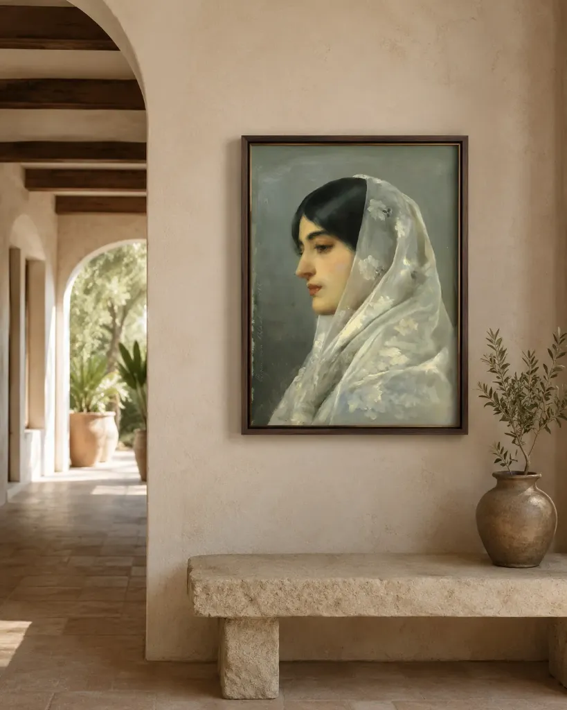 A Young Beauty by Eugene de Blaas – Restored 16K Fine Art Print
