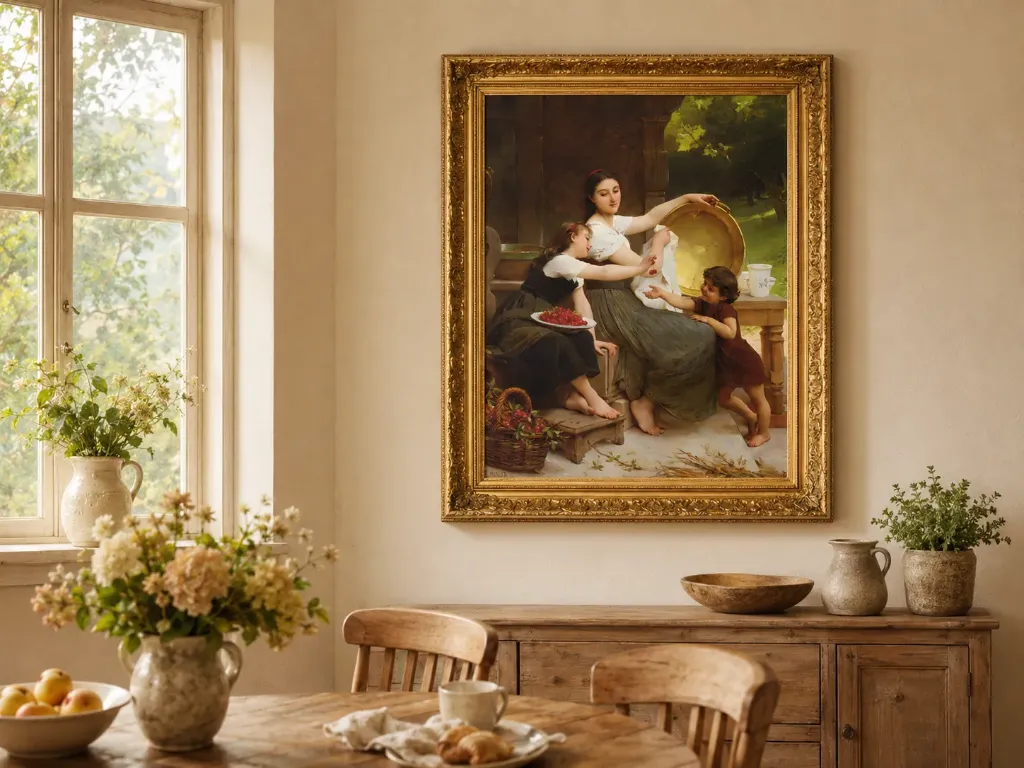 Les confitures by Émile Munier – Restored 16K Family Fine Art Print