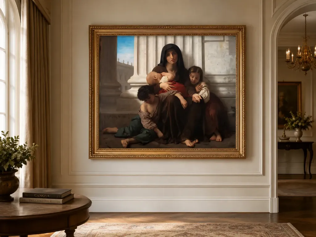 Charity by William-Adolphe Bouguereau – Restored 16K Fine Art Print